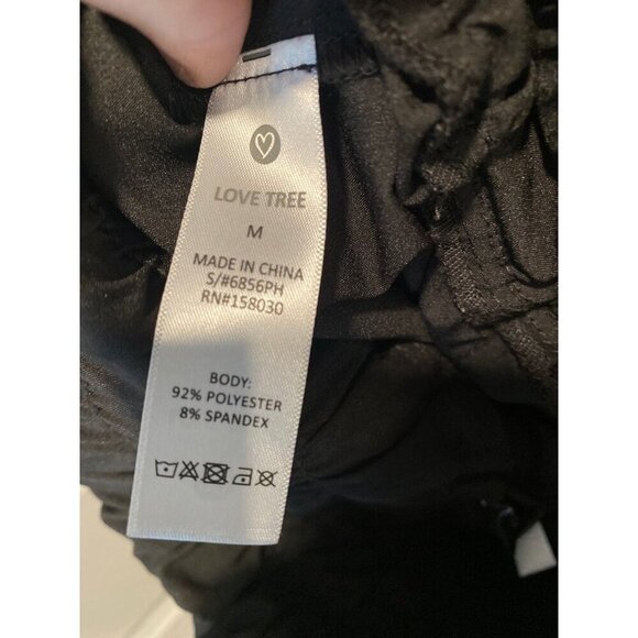 Love Tree Black Joggers | Women’s M | High Waist, Ankle Elastic - Picture 6 of 6